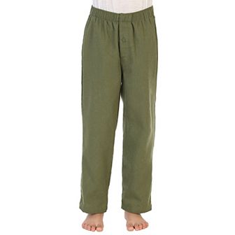 Gioberti Kid's Flannel Lounge Pajama Pants - Yarn Dye Brushed With Elastic Waist