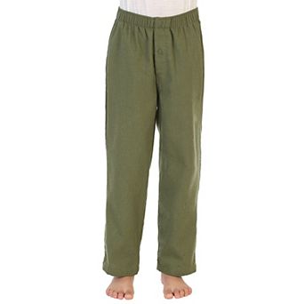 Gioberti Kid's Flannel Lounge Pajama Pants - Yarn Dye Brushed With Elastic Waist