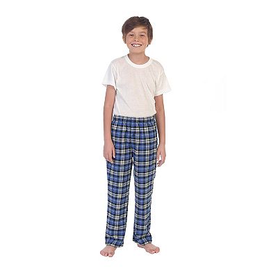 Gioberti Boy's Flannel Lounge Pajama Pants - Yarn Dye Brushed With Elastic Waist