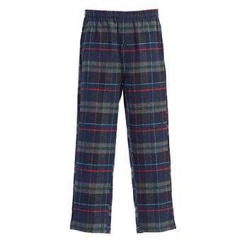 Gioberti Boy's Flannel Lounge Pajama Pants - Yarn Dye Brushed With Elastic Waist