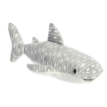 Aurora Medium Grey Flopsie 12" Whale Shark Adorable Stuffed Animal