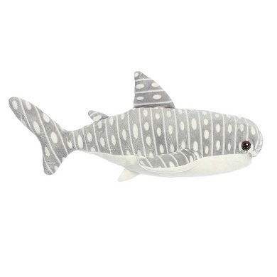 Aurora Medium Grey Flopsie 12" Whale Shark Adorable Stuffed Animal
