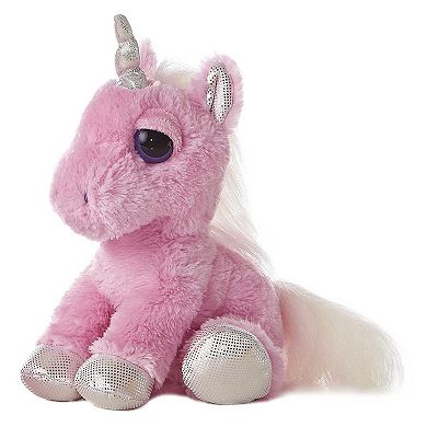 Aurora Medium Pink Dreamy Eyes 10" Heavenly Pink Unicorn Enchanting Stuffed Animal