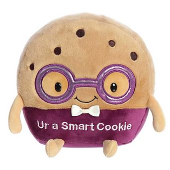 Aurora Small Brown Just Sayin' 8.5" Ur A Smart Cookie Witty Stuffed Animal