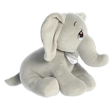 Aurora Medium Gray Precious Moments 12" Squishy Tuk Elephant Inspirational Stuffed Animal