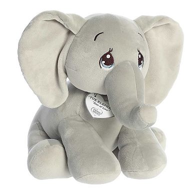 Aurora Medium Gray Precious Moments 12" Squishy Tuk Elephant Inspirational Stuffed Animal