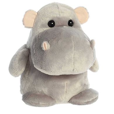 Aurora Medium Gray Happy Hippo And Friends 11" Happy Hippo Whimsical Stuffed Animal