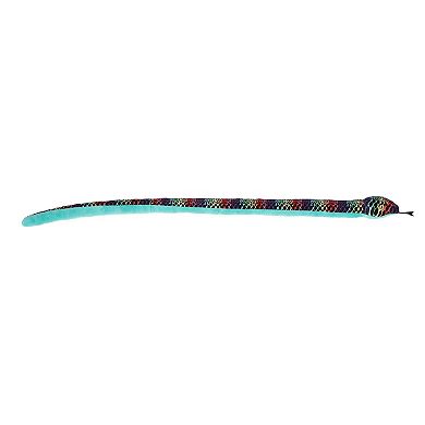 Aurora X-large Rainbow Snake 51" Kusheez Playful Stuffed Animal