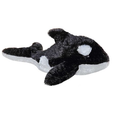 Детские мягкие игрушки Aurora Small Black Mini Flopsie 8" Orca Adorable Stuffed Animal