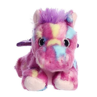 Aurora - Small Purple Bright Fancies - 7" Tutti Frutti Pegasus - Vibrant Stuffed Animal