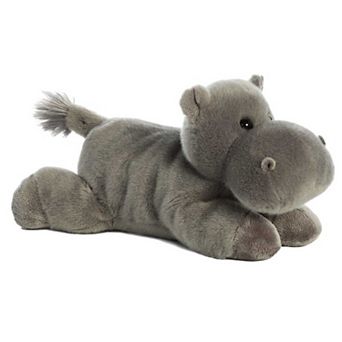 Aurora Medium Gray Flopsie 12" Howie Hippo Adorable Stuffed Animal