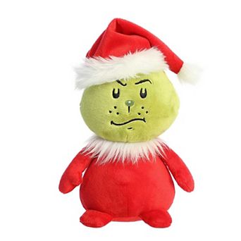 Aurora Medium Red Dr. Seuss 9.5" Pop Art Santa Grinch Whimsical Stuffed Animal