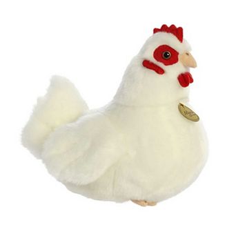 Aurora Small White Miyoni 9" White Hen Adorable Stuffed Animal