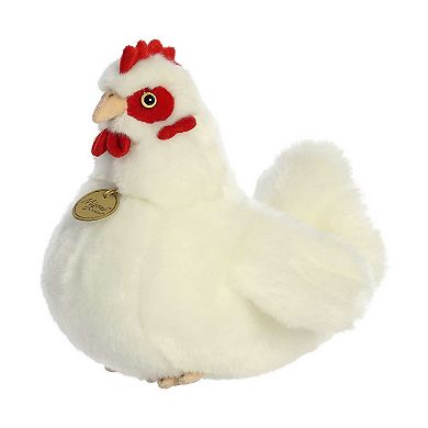 Aurora Small White Miyoni 9" White Hen Adorable Stuffed Animal