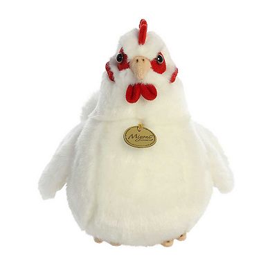 Aurora Small White Miyoni 9" White Hen Adorable Stuffed Animal