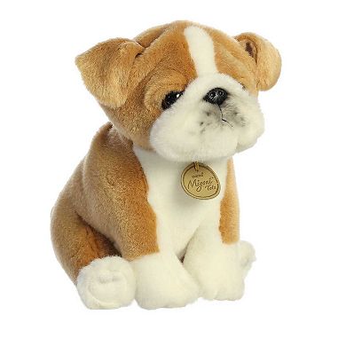 Aurora Small White Miyoni Tots 8.5" Bulldog Pup Adorable Stuffed Animal