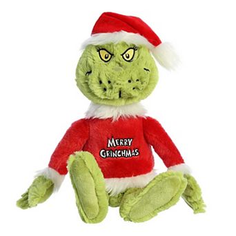 Aurora Large Green Dr. Seuss 16" Merry Grinchmas Grinch Whimsical Stuffed Animal