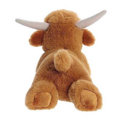 Aurora Small Brown Mini Flopsie 8" Highland Cow Adorable Stuffed Animal