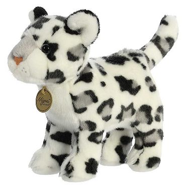 Aurora Medium White Miyoni 10" Snow Leopard Adorable Stuffed Animal