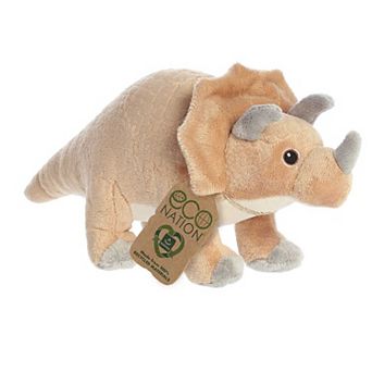 Aurora Large Brown Eco Nation 12.5" Triceratops Eco-friendly Stuffed Animal