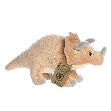 Aurora Large Brown Eco Nation 12.5" Triceratops Eco-friendly Stuffed Animal