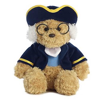 Aurora Medium Brown Bear 10" Ben Franklin Bear Snuggly Stuffed Animal