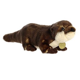 Aurora Large Brown Miyoni Tots 14" River Otter Pup Adorable Stuffed Animal