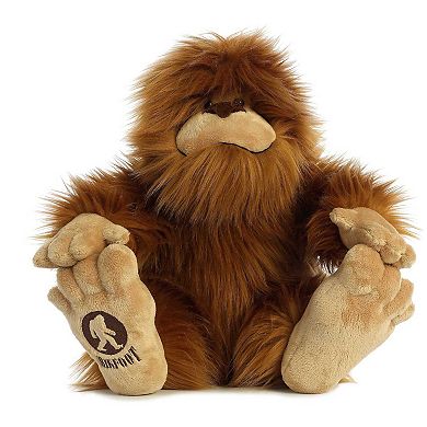 Aurora Large Brown Fantasy 16.5" Big Foot Mysterious Stuffed Animal