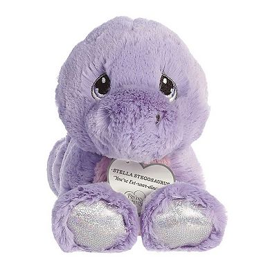 Aurora Small Purple Precious Moments 8.5" Stella Stegosaurus Inspirational Stuffed Animal