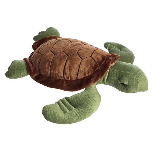 Aurora Large Green Super Flopsie 27" Sea Turtle Adorable Stuffed Animal