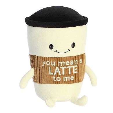 Aurora Small White Just Sayin' 9" You Mean A Latte Witty Stuffed Animal