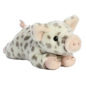 Aurora Medium White Miyoni 11" Spotted Piglet Adorable Stuffed Animal