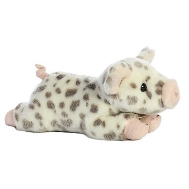 Aurora Medium White Miyoni 11" Spotted Piglet Adorable Stuffed Animal