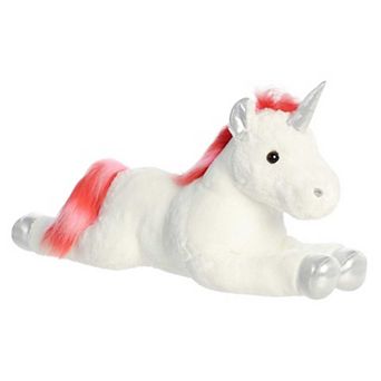 Aurora - Large White Super Flopsie - 27" Velvet Swirls Unicorn - Adorable Stuffed Animal