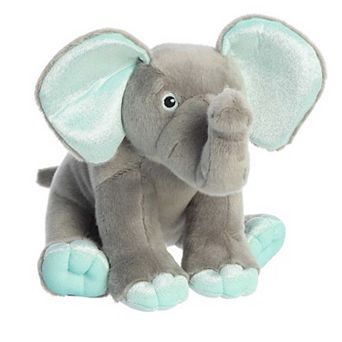 Aurora Medium Gray Destination Nation 12" Mint Elephant Adventurous Stuffed Animal