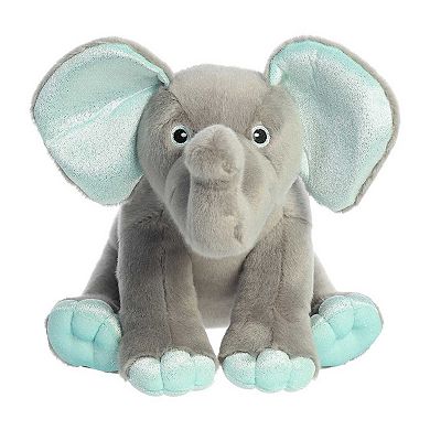 Aurora Medium Gray Destination Nation 12" Mint Elephant Adventurous Stuffed Animal