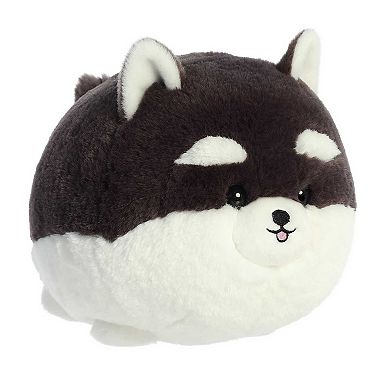 Aurora Medium Black Teddy Pets 10" Black N White Pom Playful Stuffed Animal