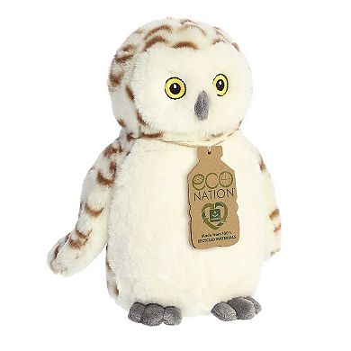 Aurora Small White Eco Nation 9" Snowy Owl Eco-friendly Stuffed Animal
