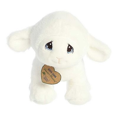 Aurora Small White Precious Moments 9" Luffie Lamb Inspirational Stuffed Animal