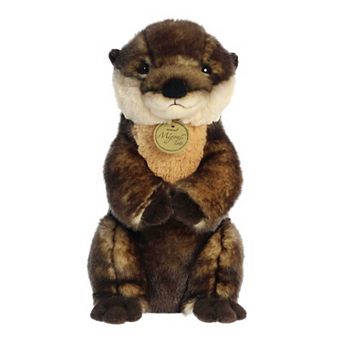 Aurora Medium Brown Miyoni Tots Sitting Pretty 10" River Otter Adorable Stuffed Animal