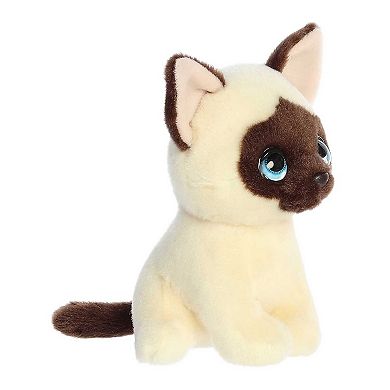 Aurora Small White Petites 7" Mochi Siamese Expressive Stuffed Animal