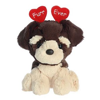 Aurora Small Brown Love On The Mind 6" Furr-ever Rottweiler Heartwarming Stuffed Animal