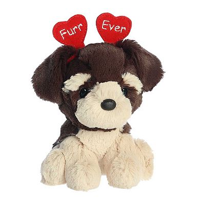 Aurora Small Brown Love On The Mind 6" Furr-ever Rottweiler Heartwarming Stuffed Animal
