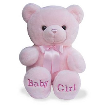Ebba Large Pink Comfy 18" Pink Bear Snuggly Baby Stuffed Animal