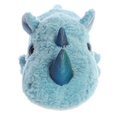 Aurora Medium Blue Schnozzles 11" Rickie Rhino Playful Stuffed Animal