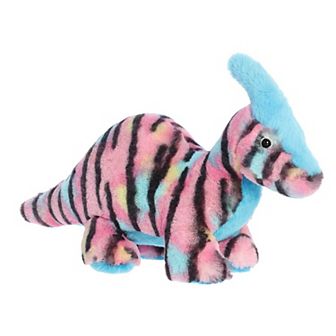 Aurora Large Pink Dinos & Dragons Watercolor Dinos 12.5" Parasaur Pink Ferocious Stuffed Animal