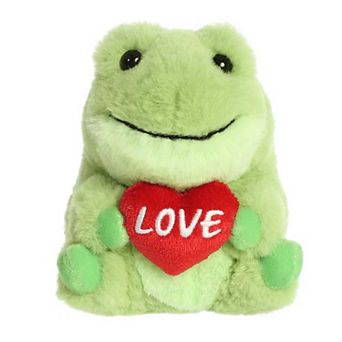 Aurora Mini Green Rolly Pet 5" Love Frog Round Stuffed Animal