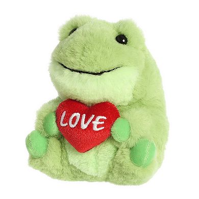 Aurora Mini Green Rolly Pet 5" Love Frog Round Stuffed Animal