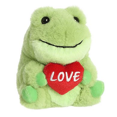 Aurora Mini Green Rolly Pet 5" Love Frog Round Stuffed Animal