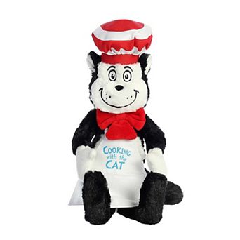 Aurora Large Multi-color Dr. Seuss 14" Chef Cat In The Hat Whimsical Stuffed Animal